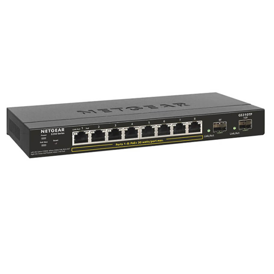 8-Port GE PoE+ Smart Switch NETGEAR GS310TP